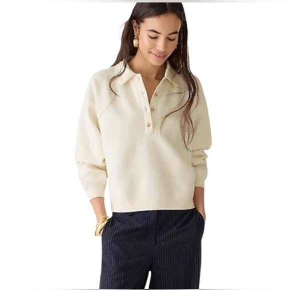 Joe Fresh Sweaters - Joe Fresh Button Collar Cream Sweater Size Small